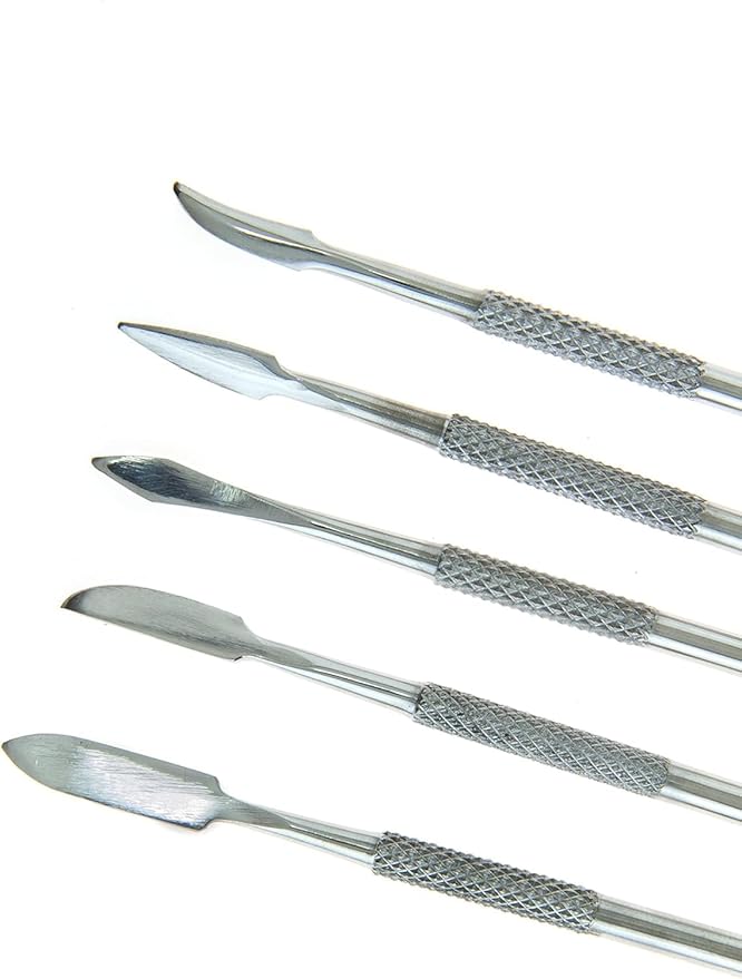 SE 12-Piece Stainless Steel Wax Carvers Set, Wax & Clay Sculpting Tools, Double Ended Carving Kit for Modeling, Sculpting and Shaping, Silver - DD312