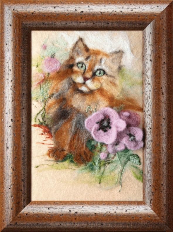 Wizardi Beginner Needle Felting Kit for Adults - Pretty. Animal Felting Kit 6.69x10.24 Inches. Felting Tools. Wool Felting Supplies. Felt Crafts. Wool Felt. V-39C Charivna Mit by Wizardi