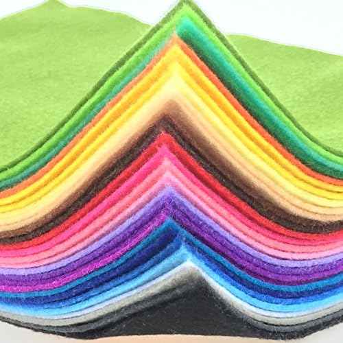 flic-flac 28pcs Large 17.8 x 17.8 inches (45cmx45cm) Acrylic Felt Soft Nonwoven Fabric DIY Craft Work Patchwork Sewing Mixed Color 1.4mm Thick - Image 7