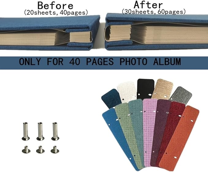 Semfalbuums Black Refill Pages for Self Adhesive Photo Album Scrapbook 13.2x12.8 20 Pages