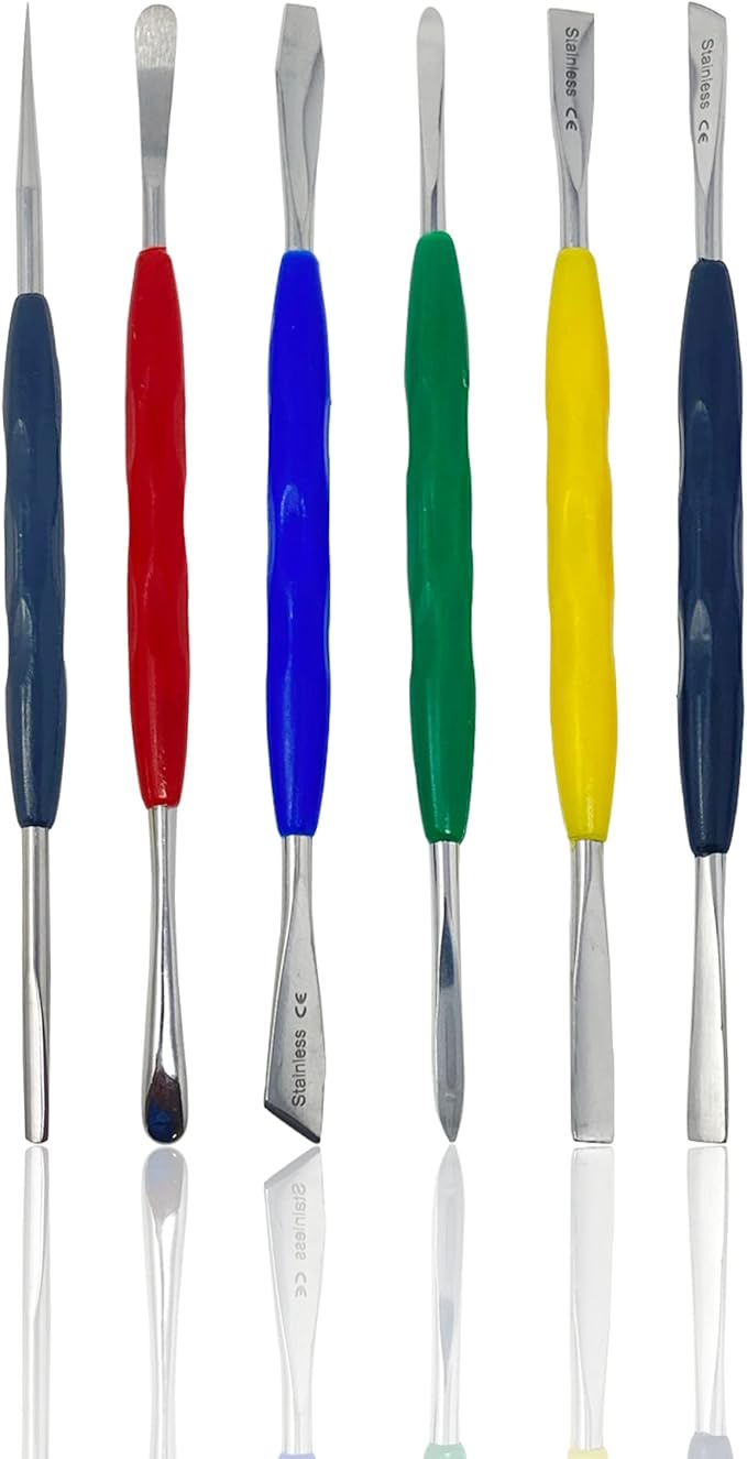 CYNAMED Stainless Steel Spatula Wax & Clay Sculpting Tool Carver Set (6PK)