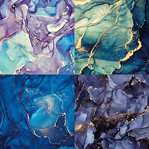 DESEACO Marbled Scrapbooking Paper Pad 6x6, Watercolor Single-Sided Decoupage Sheets Vintage, Card making Colorbok Pattern Material, Decorative cricut craft paper journaling supplies aesthetic