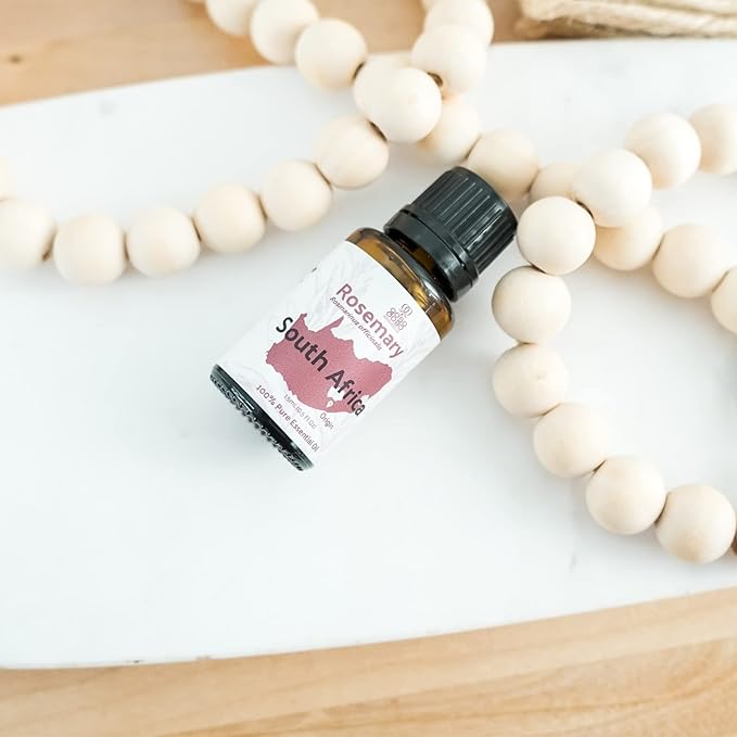 Nature Packaged Rosemary Essential Oil - Direct from Qobo Qobo South Africa - Steam Distilled - Aceite Esencial de Romero for Aromatherapy, Massage, Diffuser, DIY Candle and Soap Making - 15ml
