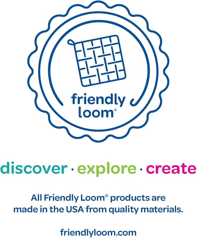 Harrisville Designs Friendly Loom Potholder Pro Weaving Kit | 10”x10” Sturdy Metal Loom and Quality Cotton Weaving Loops | Complete Kit to Weave 2 Large, Durable Potholders | Made in The USA