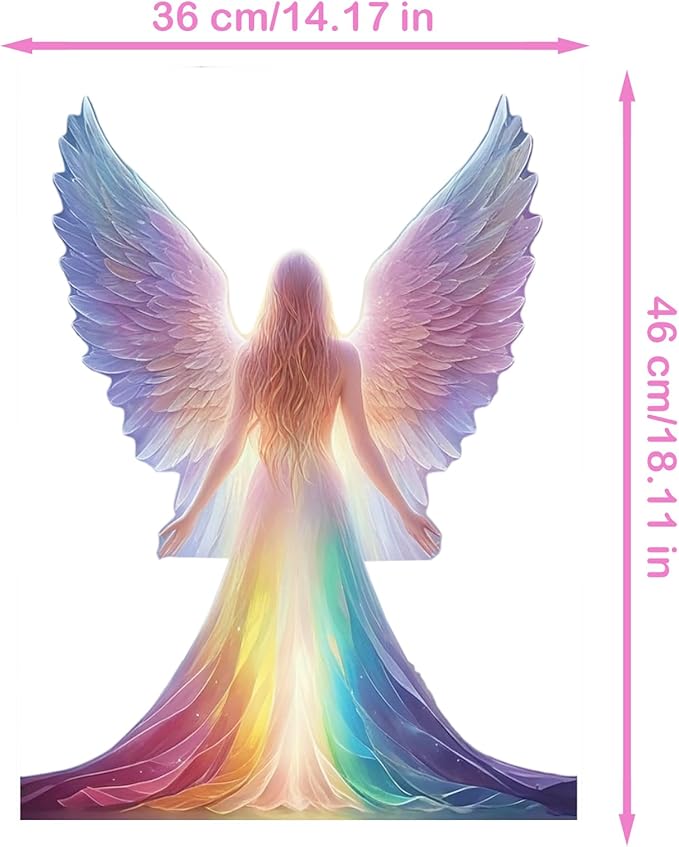 57lilina Stamped Cross Stitch Kits - 11CT Angel Easy Pre Printed Cross-Stitch Patterns for Adults, Advanced Embroidery Kit for Beginners, 14x18 Inch DIY Crossstitch Crafts for Wall Decor or Mom Gifts