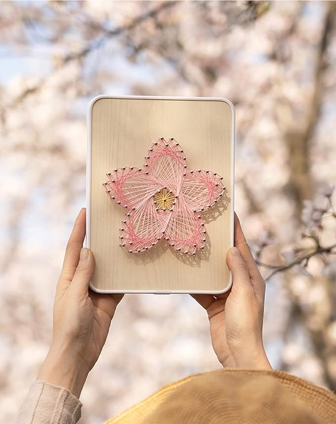BAZIMA DIY String Art Kit for Beginner, DIY Sakura Craft Kit,Unique Gift,Craft Kit for Holidays
