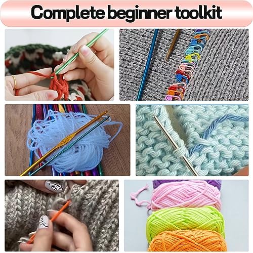 Crochet Kit for Beginners, 336Pcs Crochet Kits with 30 Colors Yarn Set - Image 7
