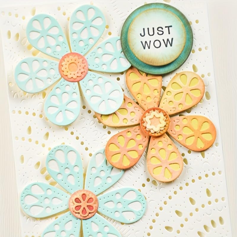 Lapoo Flowers Cutting Die for Scrapbooking - Durable Metal Cutting Die for DIY Scrapbook Photo Album Decorative Paper Card, Metal Card Making Supplies (Six-Leaf Petal 5 x 3.3 in) - Image 5