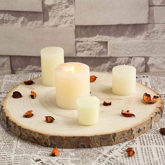 6Pack 7"-8" Round Rustic Woods Slices Unfinished Wood Great for Weddings Centerpieces Craft