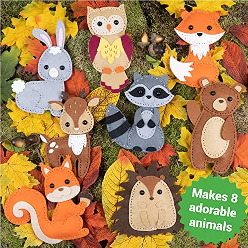 Craftorama Sewing Kit for Kids, Fun and Educational Animal Craft Set for Boys and Girls Age 7-12, Sew Your Own Felt Animals Craft Kit for Beginners, 165 Piece Set - Image 7
