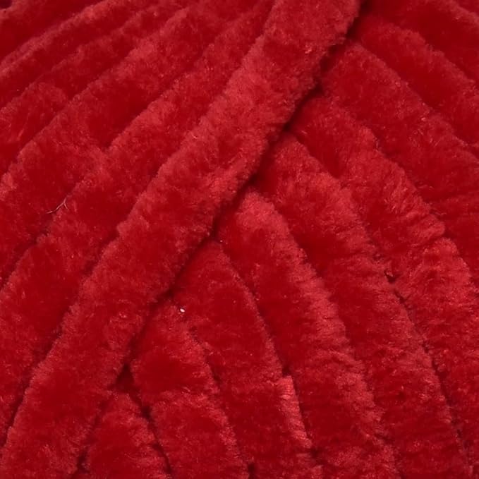 Loops & Threads Sweet Snuggles Yarn - Yarn for Knitting, Crochet, Weaving, and Arts & Crafts - Red, Polyester, 8.8 oz