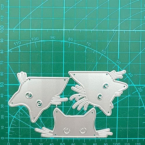 Scrapbooking Die-Cuts, Christmas Metal Cutting Dies for Card Making, Paper Craft Punch Template, Background Embossing Stencils, DIY Album Décor (3 Pcs Cat-10.9x6.4cm) - Image 7
