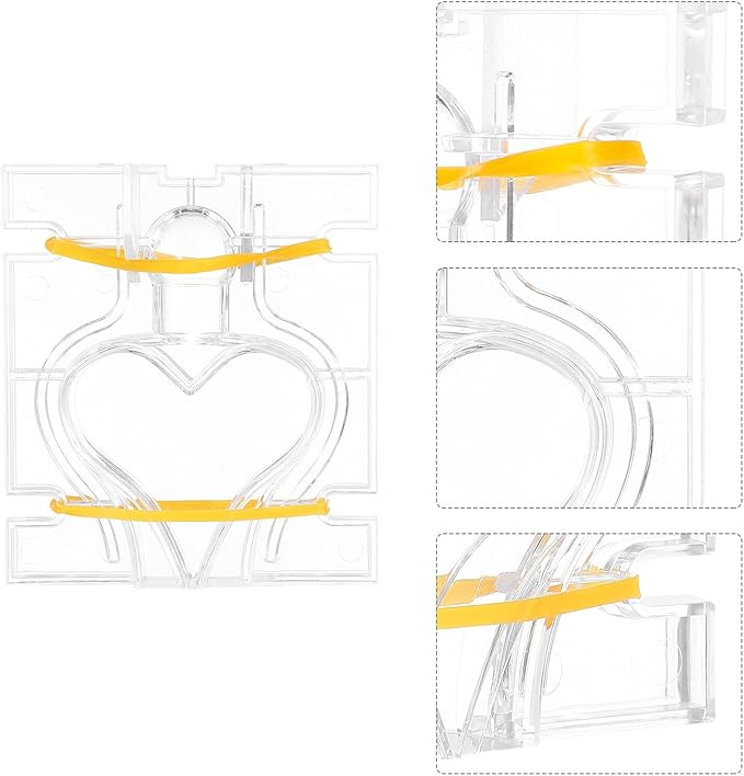 Sewroro Reusable Plastic Candle Mold for DIY Handmade Crafts Small Heart-Shaped Mold with Smooth Surface Flexible and Mould for Candle Making and Wax Melts