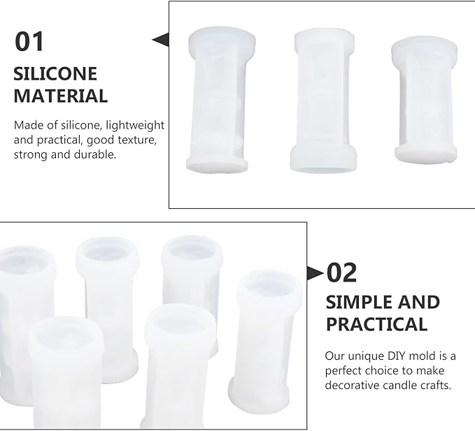 6Pcs Chess Shape Silicone Mold for Candle and Soap Making DIY Epoxy Casting Molds for Handmade Chess Crafts Creative Wax Melt and Candle Craft Kit