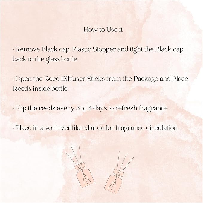Preston and Lee Reed Diffuser Set | 100 ml (3.4 fl oz) Rose Petals Scent | Reed Diffuser Set | Aromatherapy Diffusers | Natural Reed Diffuser Oil for Home and Spa Fragrance