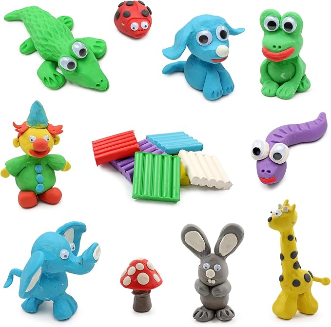 CiaraQ Polymer Clay Starter kit, Oven Bake Modeling Clay with Sculpting Tools, 51 Colors, 2.84 lbs