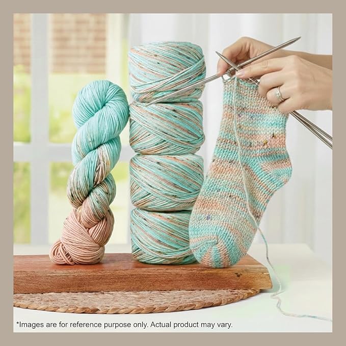 KnitPro Symfonie Hand Dyed Yarn | Extra Fine Merino Wool & Polyamide Blend for Knitting & Crocheting, Fingering Weight, Oeko-TEX Certified 400m, 100g Skein | Terra Variegated Bonnie Blooms