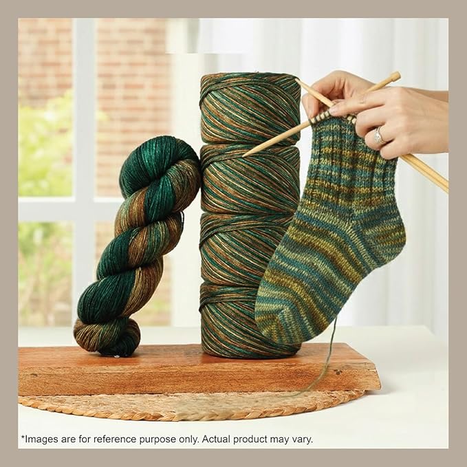 KnitPro Symfonie Hand Dyed Yarn | Extra Fine Merino Wool & Polyamide Blend for Knitting & Crocheting, Fingering Weight, Oeko-TEX Certified 400m, 100g Skein | Terra Variegated Himalayas