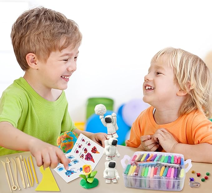 Polymer Clay 110 Colors Non-Sticky Oven Bake Clay 215 Pcs Non-Toxic Modeling Baking Clay for Kids with Sculpting Tools Kit for Adults Beginners Art Craft