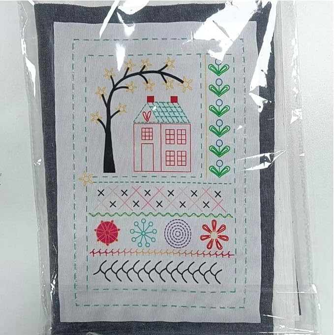 HCANPER Embroidery Stitch Book Kit, Embroidery Kit, Cross Stitch Kits, Stitch Book Embroiderys, Eedle Point Kits Adults Beginner,Ideal for Beginners,Enthusiasts,Handmade Gift (19 Embroidery)