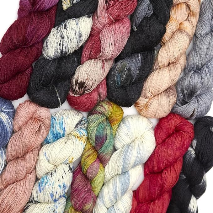 100% Baby Alpaca Yarn Wool 100g Hank DK Weight Hand Dyed Made in Peru - Heavenly Soft and Perfect for Knitting and Crocheting (Aqua Reflections, DK Hand Dyed - 100g Hank)