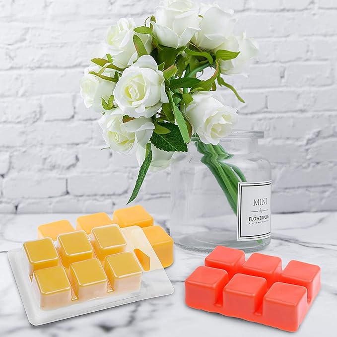 YYCH Wax Melt Molds - 100 Pack Clear Plastic Clamshells for Wickless Candles