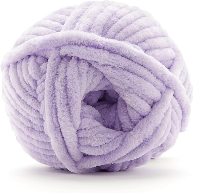 Loops & Threads Lavender Sweet Snuggles Yarn – Jumbo Weight Yarn for Knitting, Crochet, Weaving, Arts & Crafts, 18 Pack