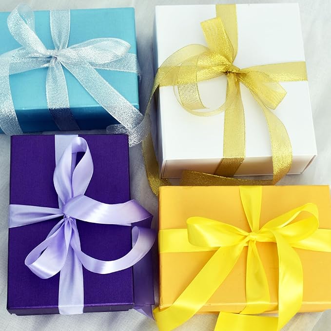 TONIFUL 12 Colors 1 Inch x 60yds Satin Ribbon Rolls Solid Color Fabric Ribbons for Gift Wrapping Invitation Floral Bouquet Hair Bows Craft Party Wedding Birthday Christmas Decoration (5yd/Roll)