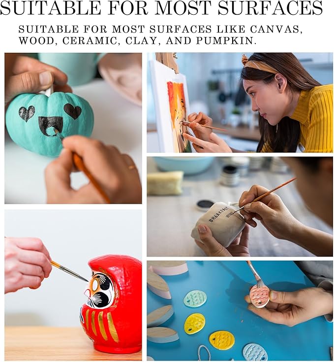 koseibal Acrylic Paint Set - Art Painting Supplies Kit for Kids & Adults with 24x22ml Acrylic Paints, 8 Brushes, 1 Painting Pad & Palette - Idea Gift Painting Kit for Student