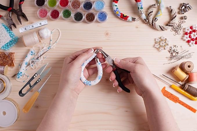 PAXCOO 19Pcs Jewelry Making Tools Kit with Zipper Storage Case for Crafting and Repair