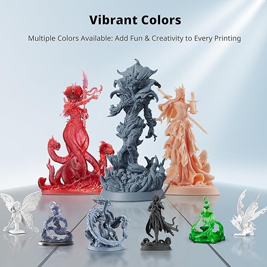 ANYCUBIC Water Washable ABS-Like Resin 3.0 Bundle, 3D Printer Resin, High Toughness and High Precision, Easy to Post-Process, Low Odor, Wide Compatibility for All LCD 3D Printers (Clear, 4kg)