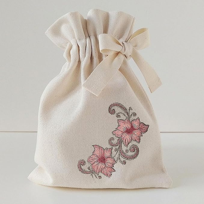 ORIGACH 4 Sheets Large Water Soluble Embroidery Patterns Stabilizers - Pre-Printed Scandinavian Floral Designs - Stick & Stitch Embroidery Paper for Hand Sewing Lovers