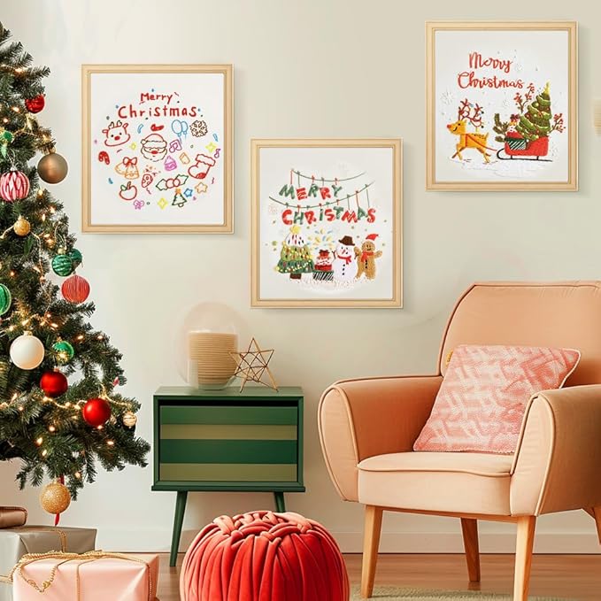 Christmas Embroidery Kits: 3 Pack Cross Stitch Kit for Beginners Adults, DIY Ornaments Craft Kit with All Tools & Instructions, Stamped Hand Embroidery Starter Kit for Holiday Crafts & Xmas Home Decor