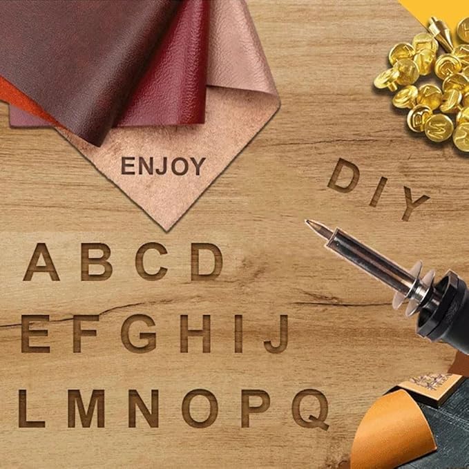 Afantti Wood Burning Tool Professional Wood Burner Pyrography Pen Kit | 26 Letters | Temperature Adjustable | for Leather Crafts