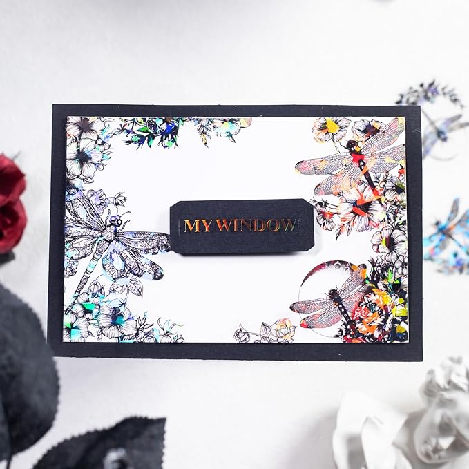 MiyouLuna 60Pcs Holographic PET Stickers-Vibrant Nature and Animal Designs, Scrapbook Stickers Kit for Journaling, Ephemera Packs for Junk Journals