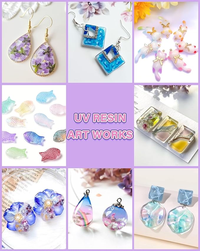 ButiResin 2000g UV Resin, UV Resin Clear - Fast Curing, Crystal Clear, Odourless, Low Viscosity & Hard Type, UV Resin Kit for DIY Jewelry Making, Casting, and Coating Crafts