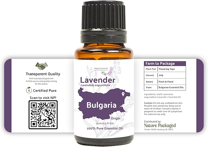 Nature Packaged Lavender Oil - Bulgarian Essential Oils - Lavender Diffuser - Pure Therapeutic Grade (8oz)