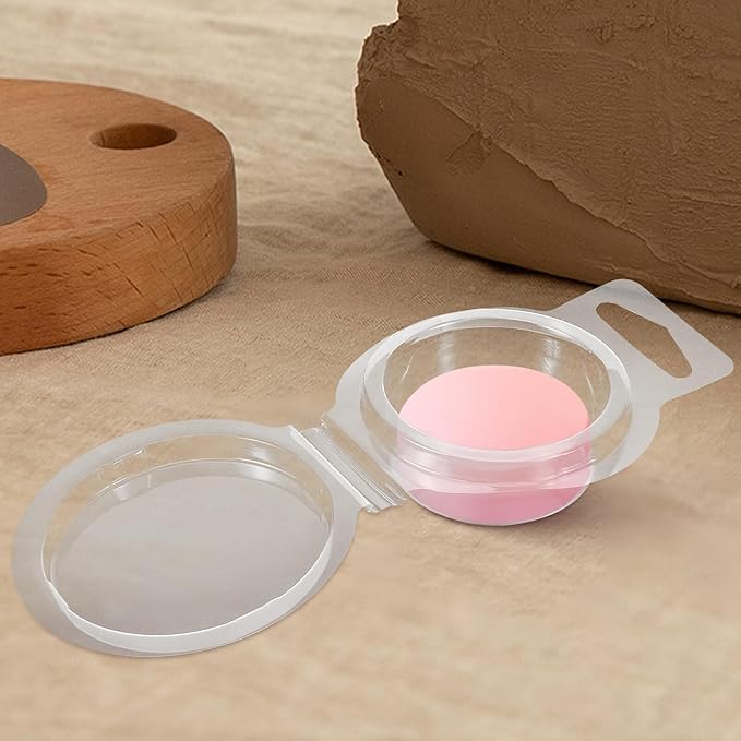 FRCOLOR 100pcs Transparent Multi-Function Wax Melt Molds Plastic Candle Molding Containers Cube Shell Design for DIY Candle Making and Packaging