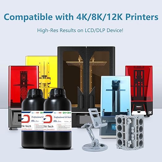 Siraya Tech Blu Lava Grey 3D Printer Resin, Ultra-Tough PC-Like Strength, Fast-Printing Engineering Resin for Functional Parts, 16K High-Resolution for LCD/DLP 3D Printers (1kg)