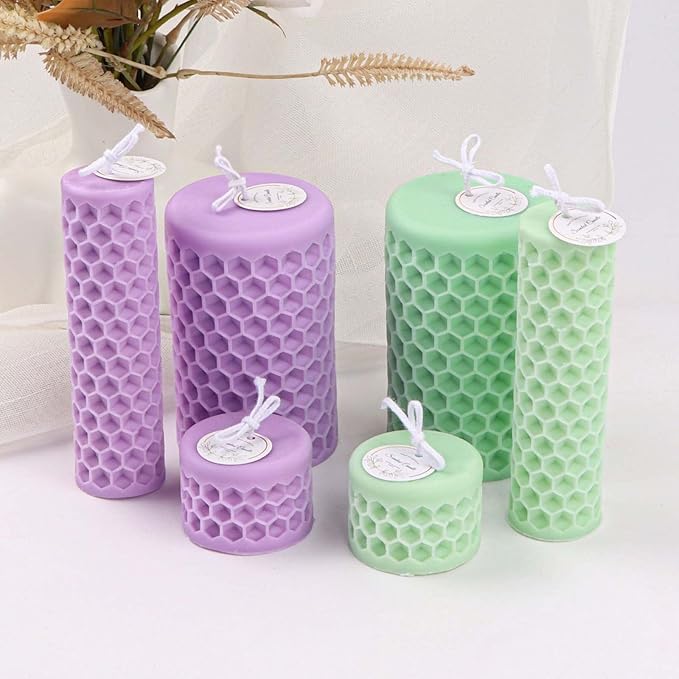 Grainrain 3D Beehive Candle Mold Honeycomb Silicone Soap Mold Wax Mould Candle Making Mould (SXY042)