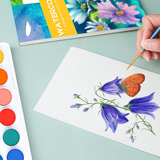 AROIC 65 Pieces Watercolor Paint Set,36 Colors Watercolor,10 Brushes,3 Refillable Water Brush Pens,16 Page Pad(8.5 * 5.5in),Profesional Watercolor Kit for Adults Artists, Beginners