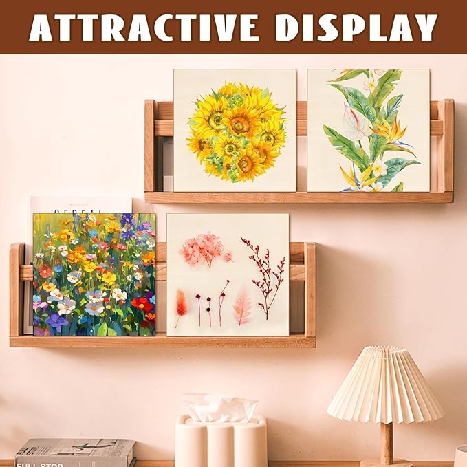 FSWCCK 10 Pack 8 x 8 inch Wood Panel Boards, Unfinished Wood Canvas Panels for Crafts, Painting Canvas, DIY Art Projects, Pouring, Arts Use with Oils, Acrylics 