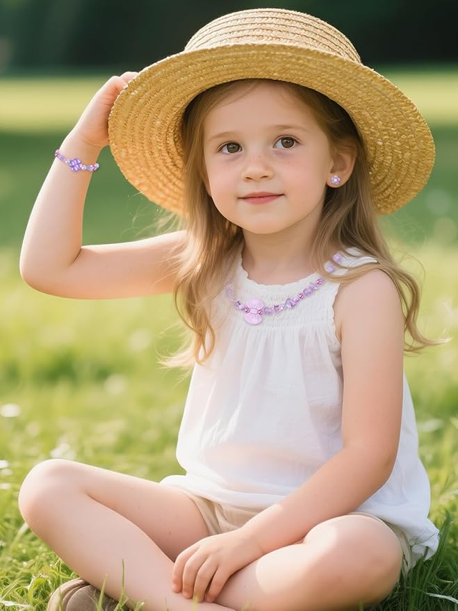 150PCS Acrylic Pastel Beads for Jewelry Making, Kalolary Colorful Bow Butterfly Flower Kawaii Plastic Candy Heart Cute Macaroon Aesthetic Beads for Bracelet Necklace DIY Supplies (Purple)