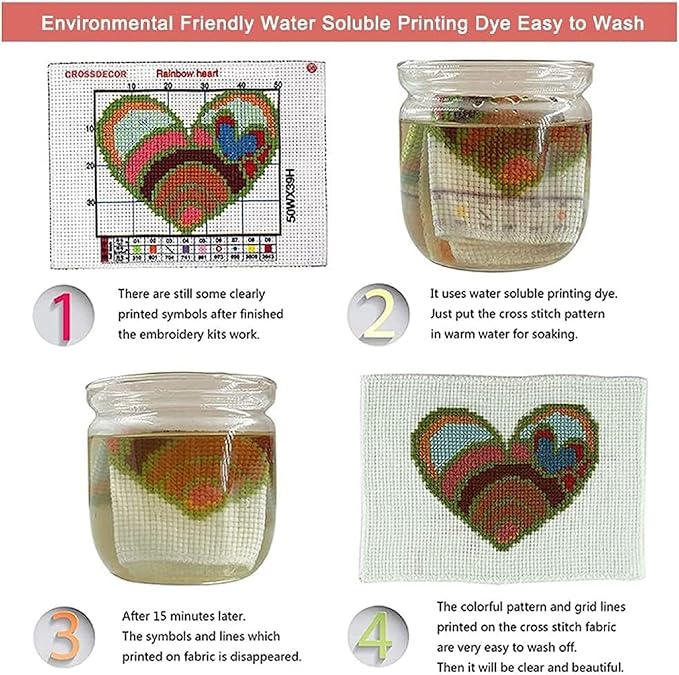 Stamped Cross Stitch Kits for Adults 11CT Printed Cross-Stitch Patterns Embroidery Kits Easy Cross Stitching Needlepoint Kits Crossstitch-Water Dragon and Fire Dragon Castle 18x18 inch
