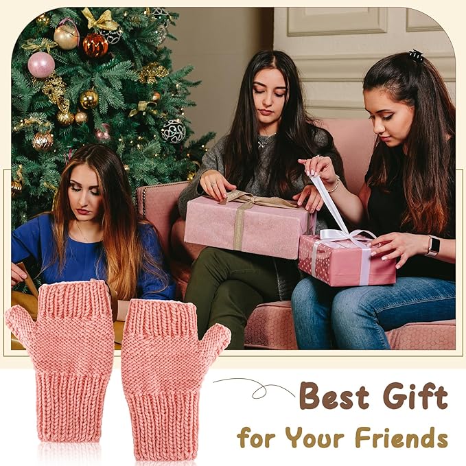 GliCraft Knitting Kit for Beginners Learn to Knit Kit for Adults Gloves Starter Bundle with Step-by-Step Instructions Includes Wool Yarn, Needles & Accessories(Pink)