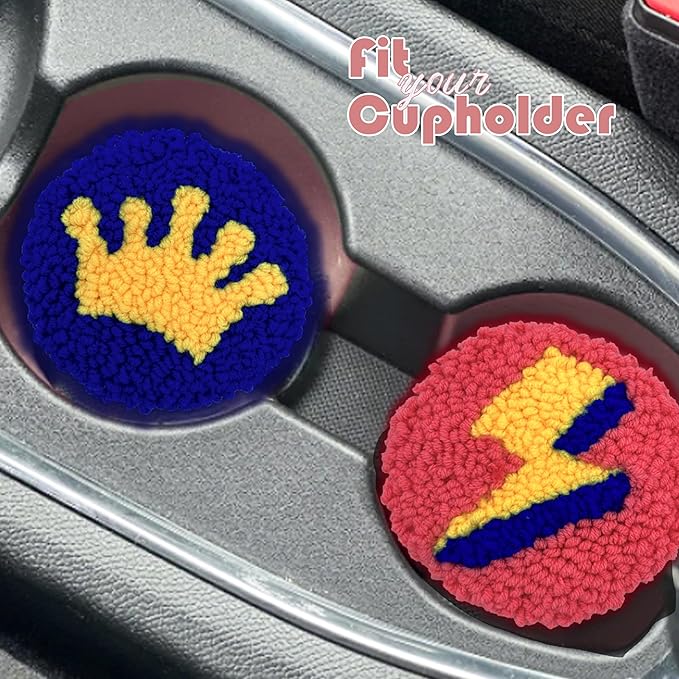 Punch Needle Kit for Beginners Adults Easy Needle Punch Embroidery Tool Set Including Threader Instruction Fabric Hoop Yarn Coaster DIY Making Kit Supplies,Set of 8 Vintage 80S Art Crafts Gifts