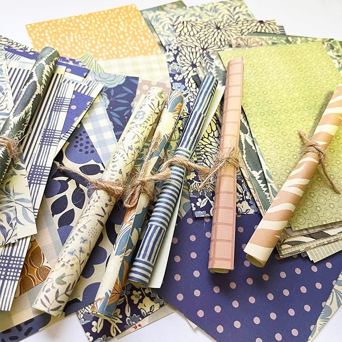 Wmhanler 240 Sheets Vintage Scrapbook Papers Journaling Scrapbooking Supplies Kit Decorative Craft Paper for Planner, Bullet Journal Collage Card Embellishment Retro Crafts