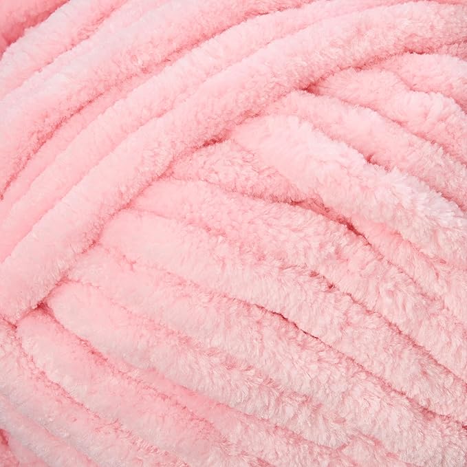 Loops & Threads Sweet Snuggles Yarn - Yarn for Knitting, Crochet, Weaving, and Arts & Crafts - Pink, Polyester, 8.8 oz