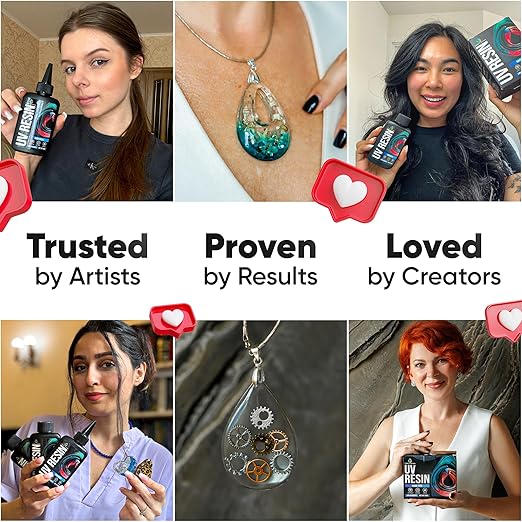 CRAFT RESIN UV Resin Kit with Light - 36W 22 LED Big Lamp and 200g Hard Type Low Viscosity UV Epoxy Resin, Crystal Clear & Non-Yellowing - Starter Kit for Jewelry Making, DIY Crafts & Small Molds