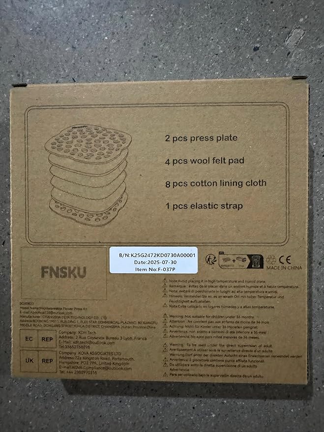 Aboofx Microwave Flower Press Kit,6.3"x6.3" 3 Layers Quick Dry Flower Pressing with Washable Cloth for Pressed Flowers&Plant for DIY Art Craft Lovers,Beginners,Flowers Drying,Vibrant Color Retention